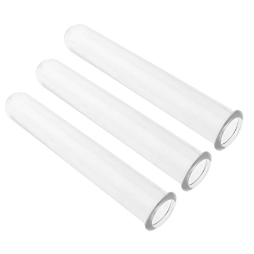 3本セット 全8種選べ 試験管 プラスチック製 バー アクセサリー 装飾 DIY, 透明12cm